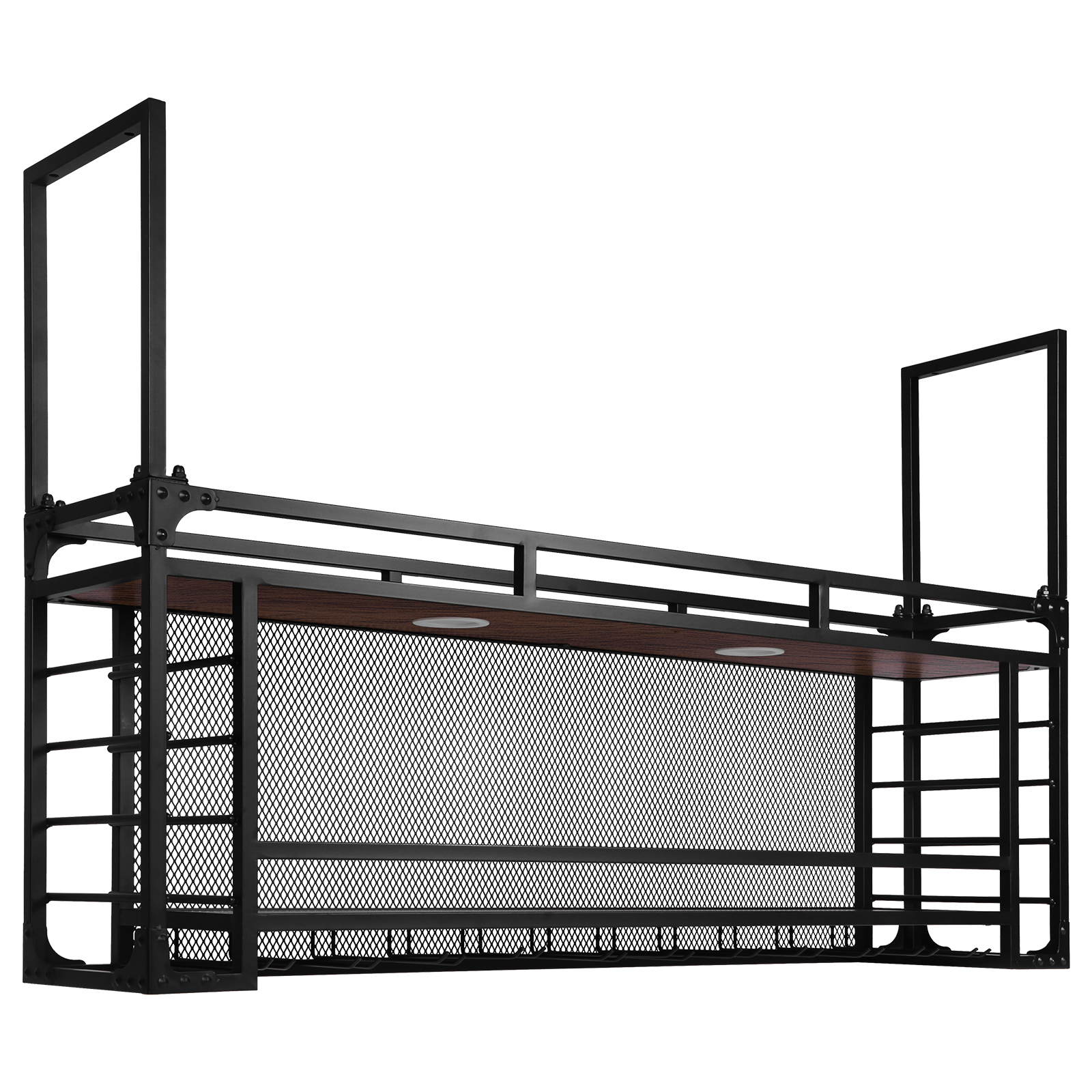 Wine Rack Wall Mount - Wall Mounted 2 Tier Wine Rack