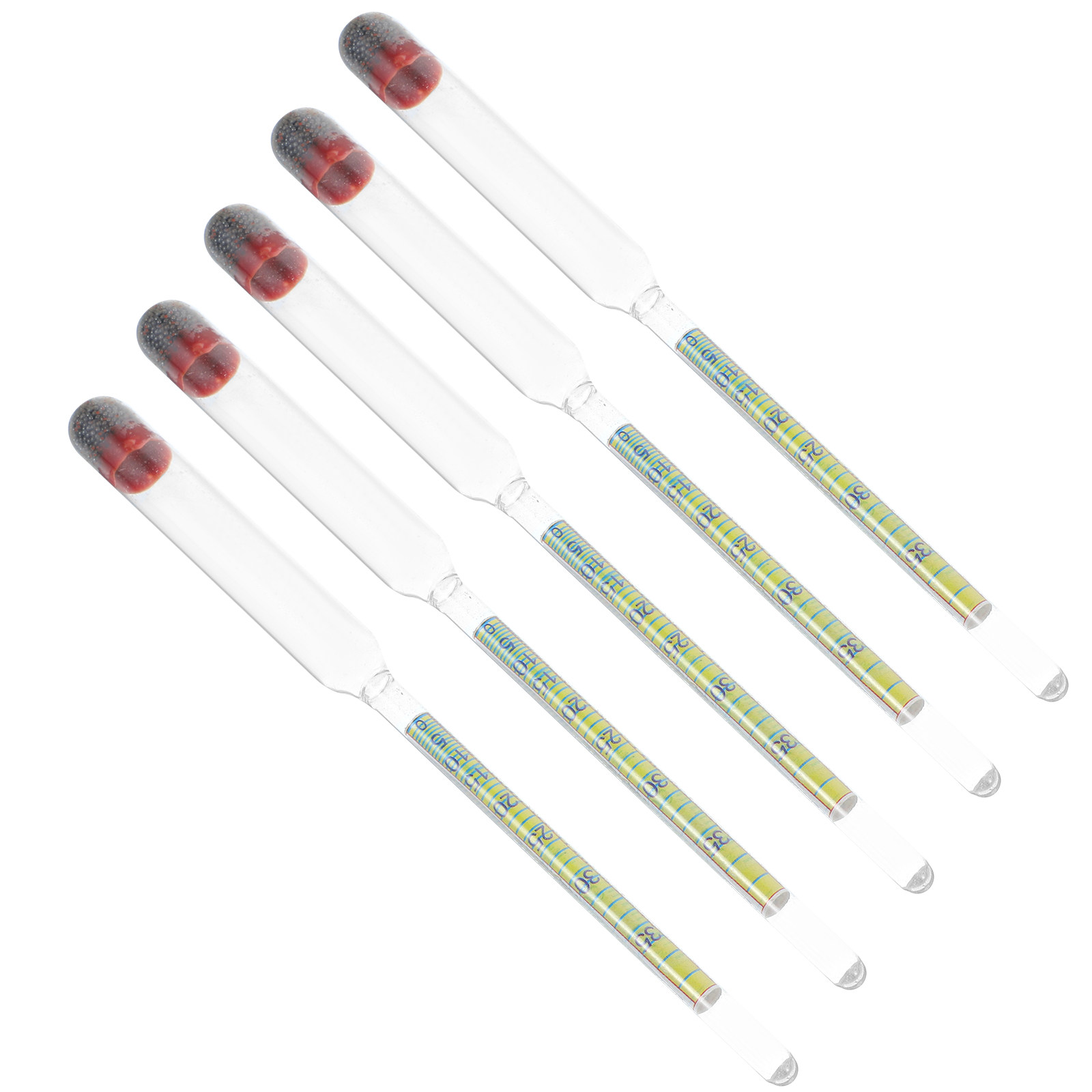 Wine Beer Percentage - 5Pcs Professional Glass Alcohol Meter Hydrometer