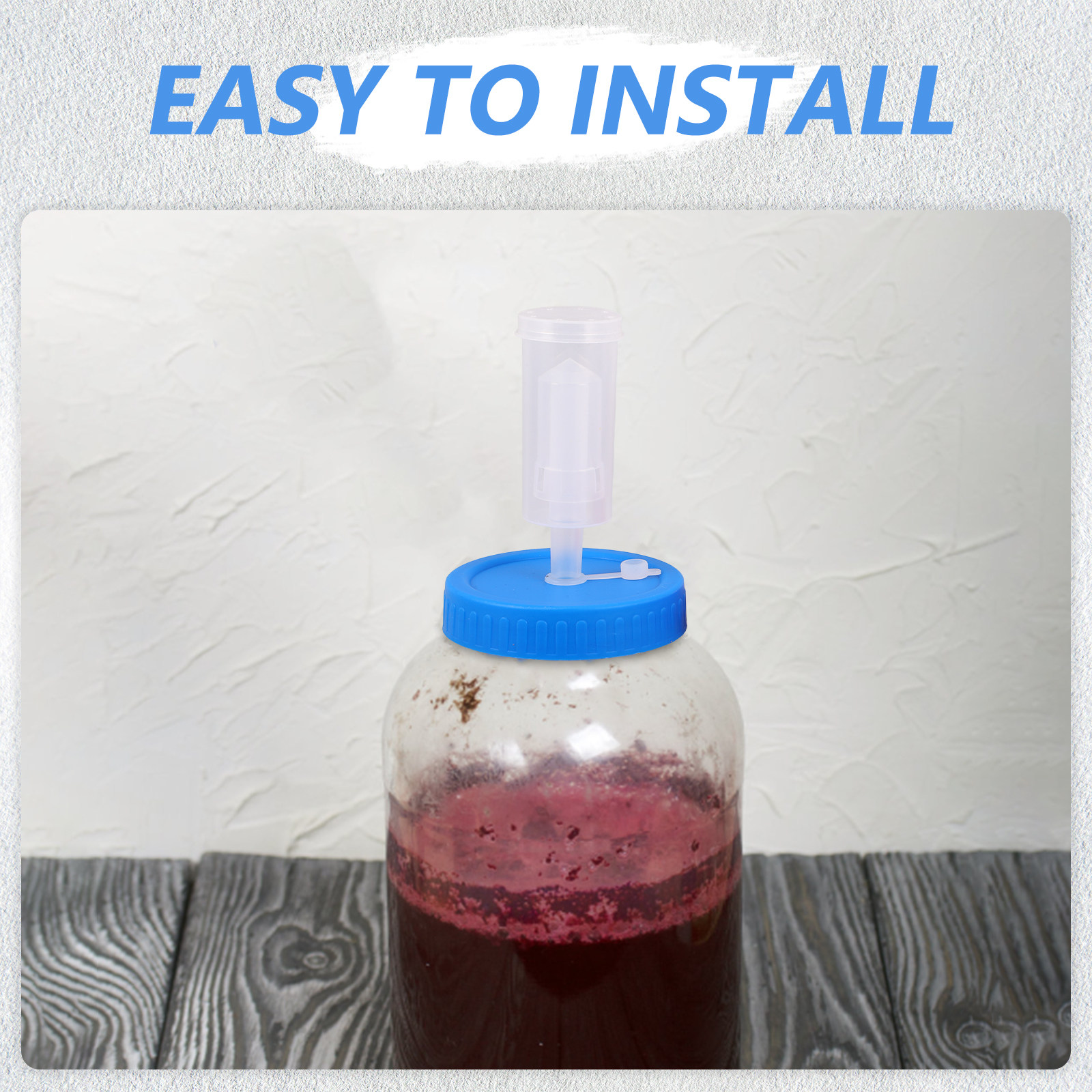 Wine Beer And Mead - 2Pcs Airtight Fermentation Lid with Airlock