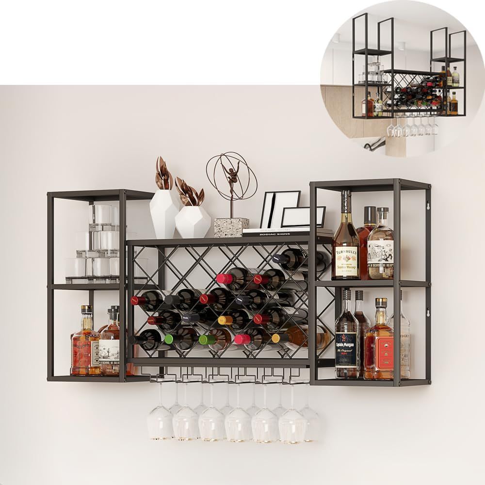 Wine Rack Wall Mounted, Dual I - مراجعة Wine Rack Wall Mount وسعره