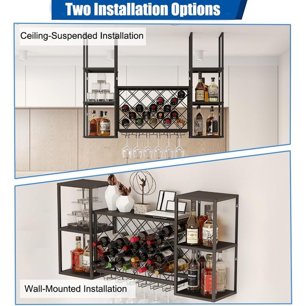 Wine Rack Wall Mounted, Dual I - مراجعة Wine Rack Wall Mount وسعره