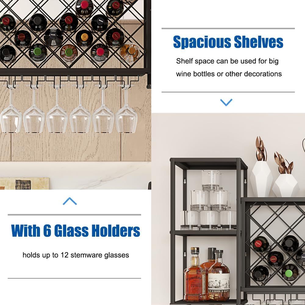 Wine Rack Wall Mounted, Dual I - مراجعة Wine Rack Wall Mount وسعره