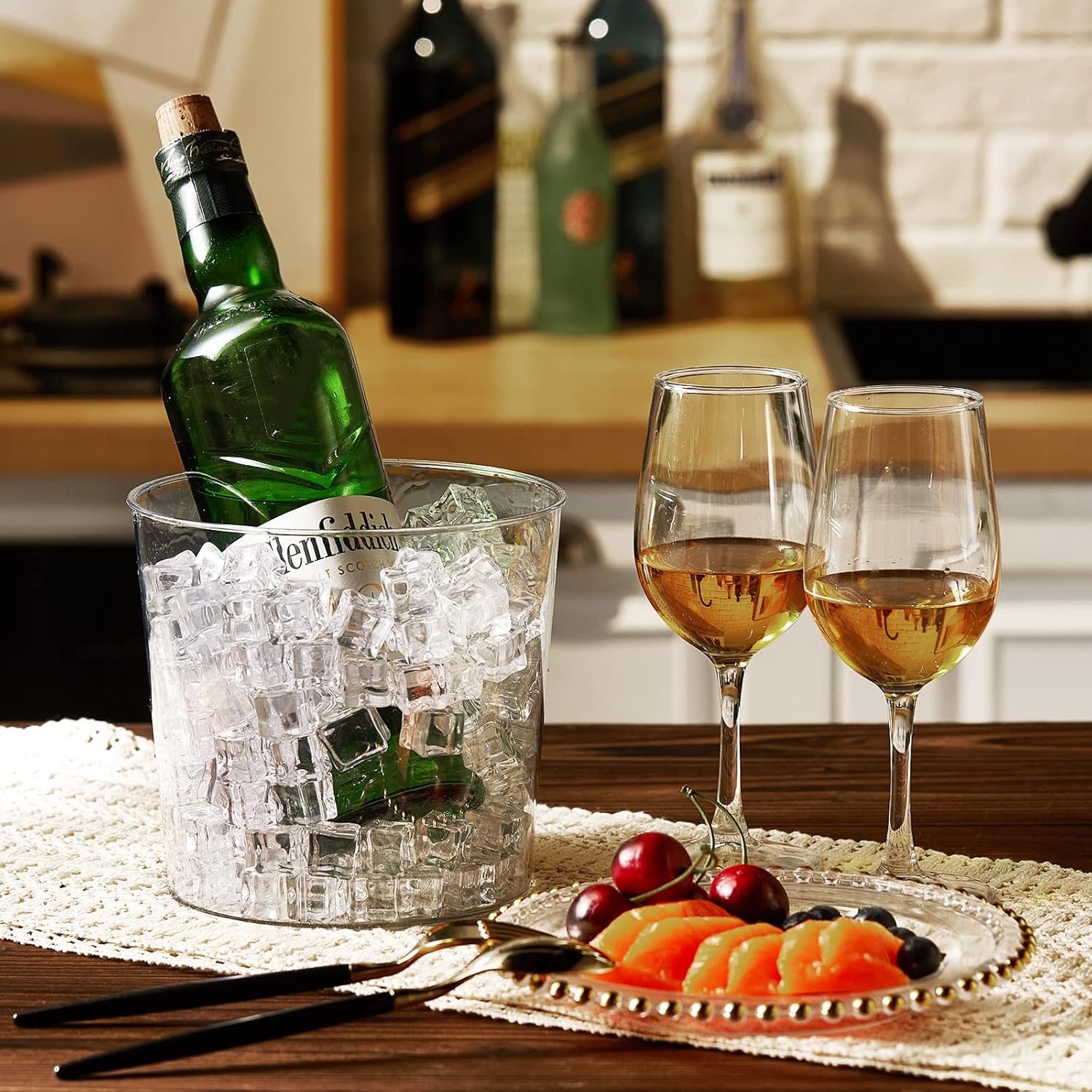 12 Clear Plastic Ice Buckets 6 - مراجعة Wine Beer Images وسعره