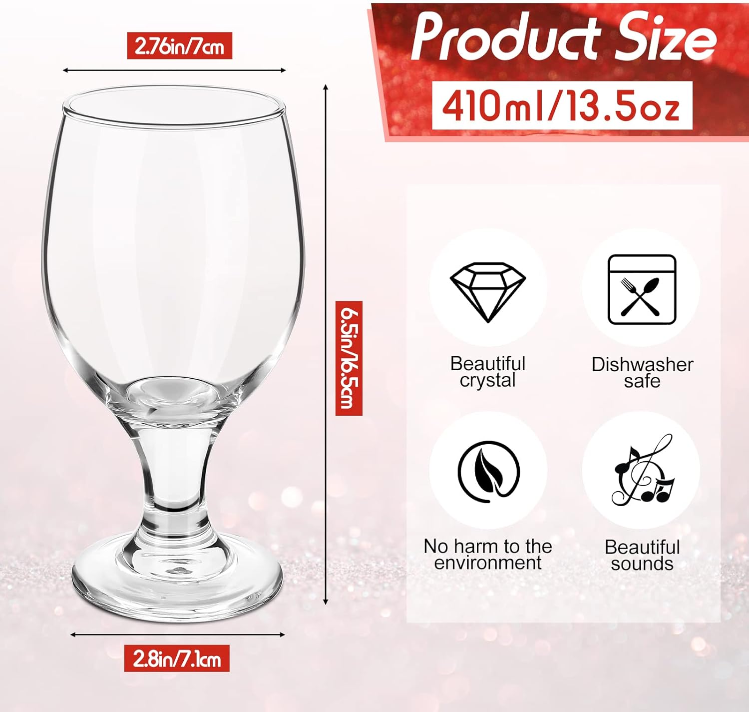 12 Crystal Stemmed Water Glass - مراجعة Wine Beer Images وسعره