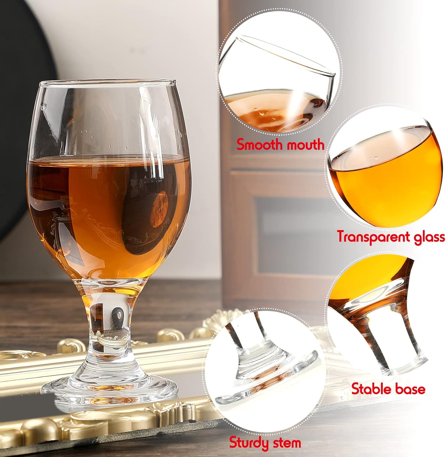 12 Crystal Stemmed Water Glass - مراجعة Wine Beer Images وسعره