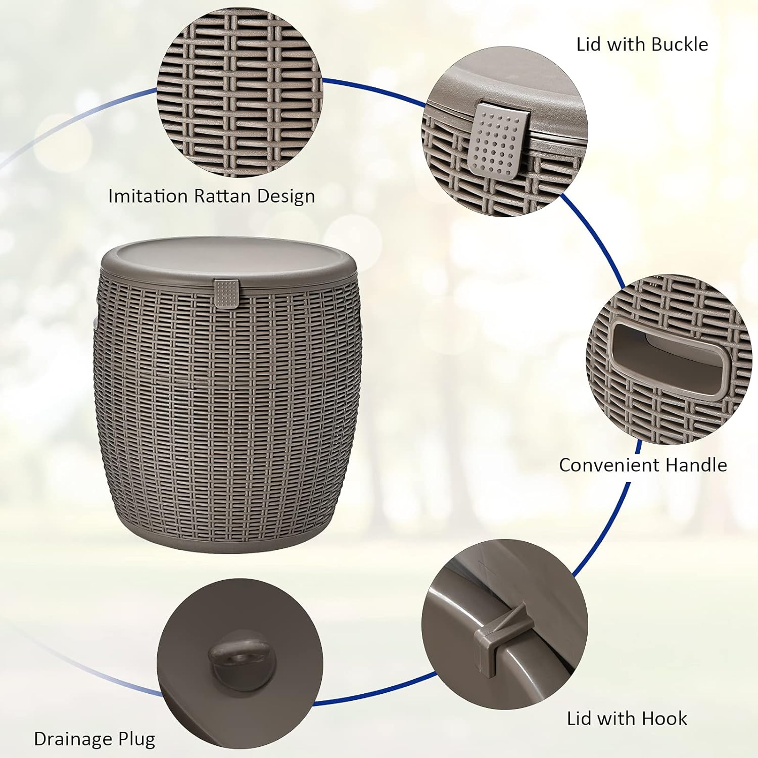 9.5 Gallon Wicker Ice Cooler,  - مراجعة Wine Beer Images وسعره