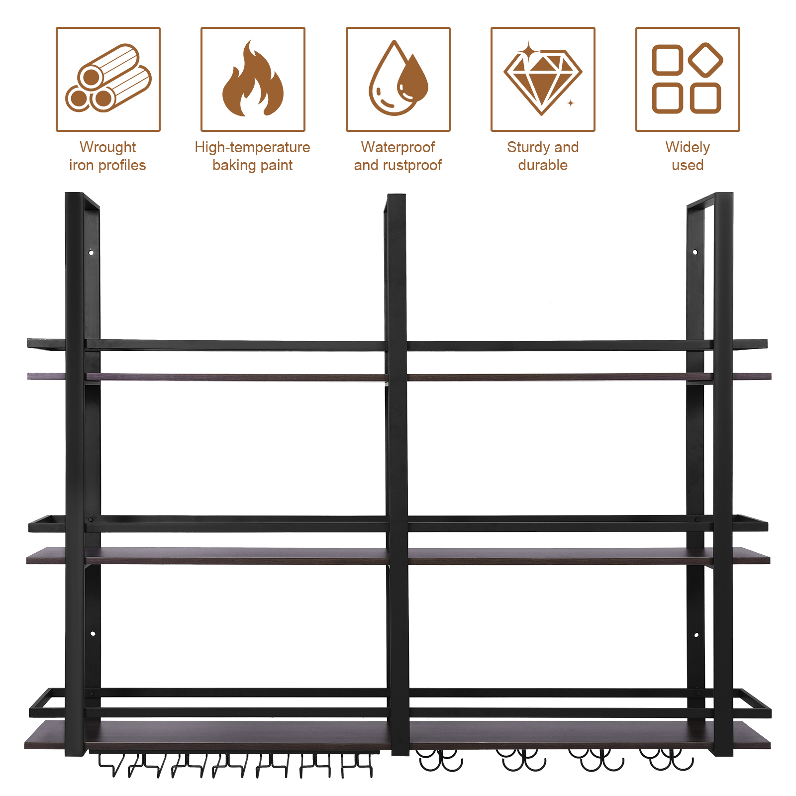 Wall Mounted Wine Rack with Gl - مراجعة Wine Rack Wall Mount وسعره