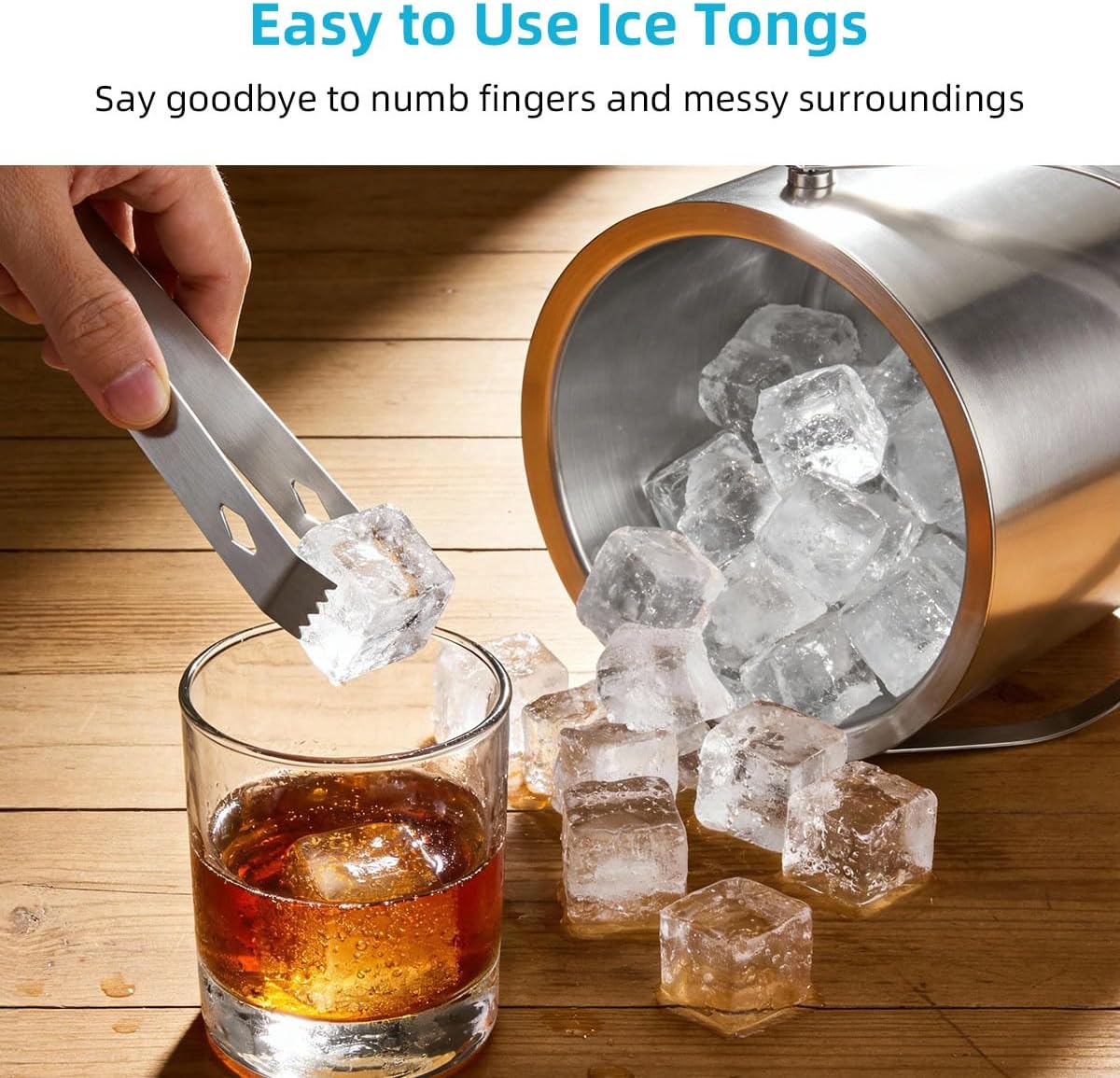 Stainless Steel Ice Bucket - 3 - مراجعة Wine Beer Images وسعره