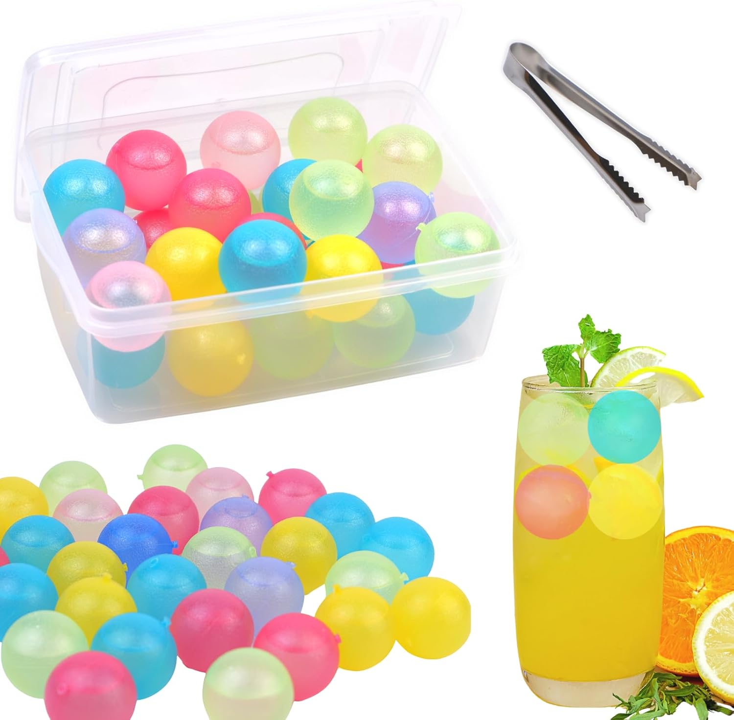 24 Pack Reusable Ice Cubes wit - مراجعة Wine Beer Images وسعره