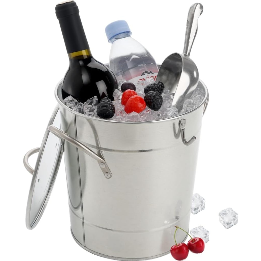 Insulated Ice Bucket with Lid  - مراجعة Wine Beer Images وسعره