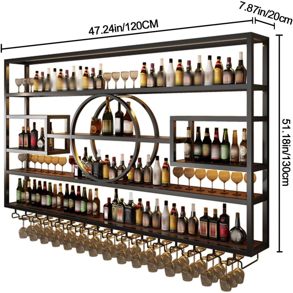 4-Tier Wall-Mounted Wine Rack  - مراجعة Wine Rack Wall Mount وسعره