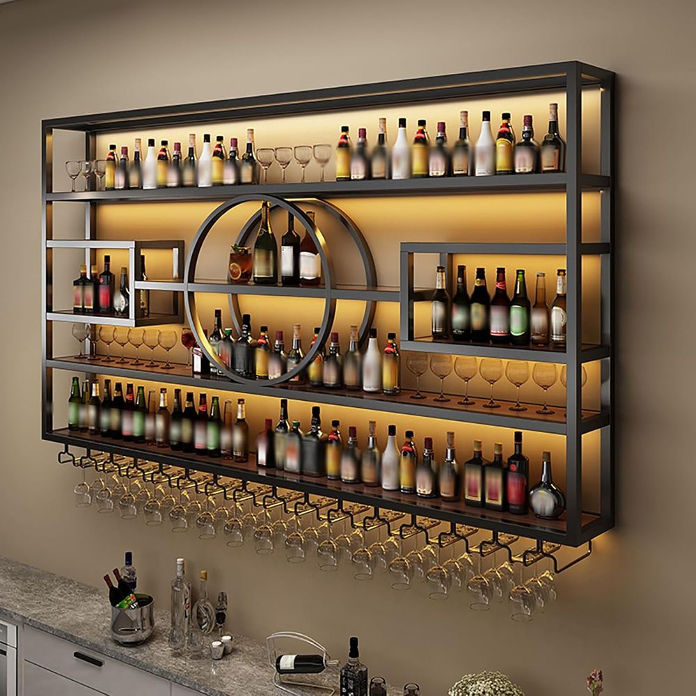 4-Tier Wall-Mounted Wine Rack  - مراجعة Wine Rack Wall Mount وسعره