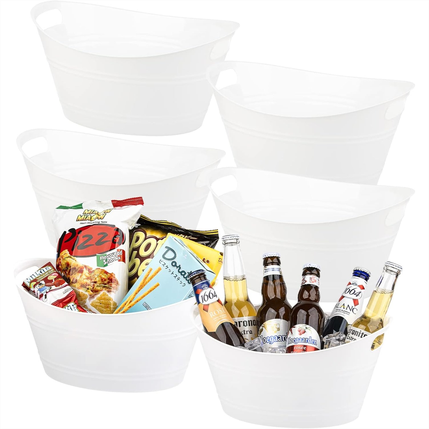 6 Pack Plastic Oval Storage Tu - مراجعة Wine Beer Images وسعره