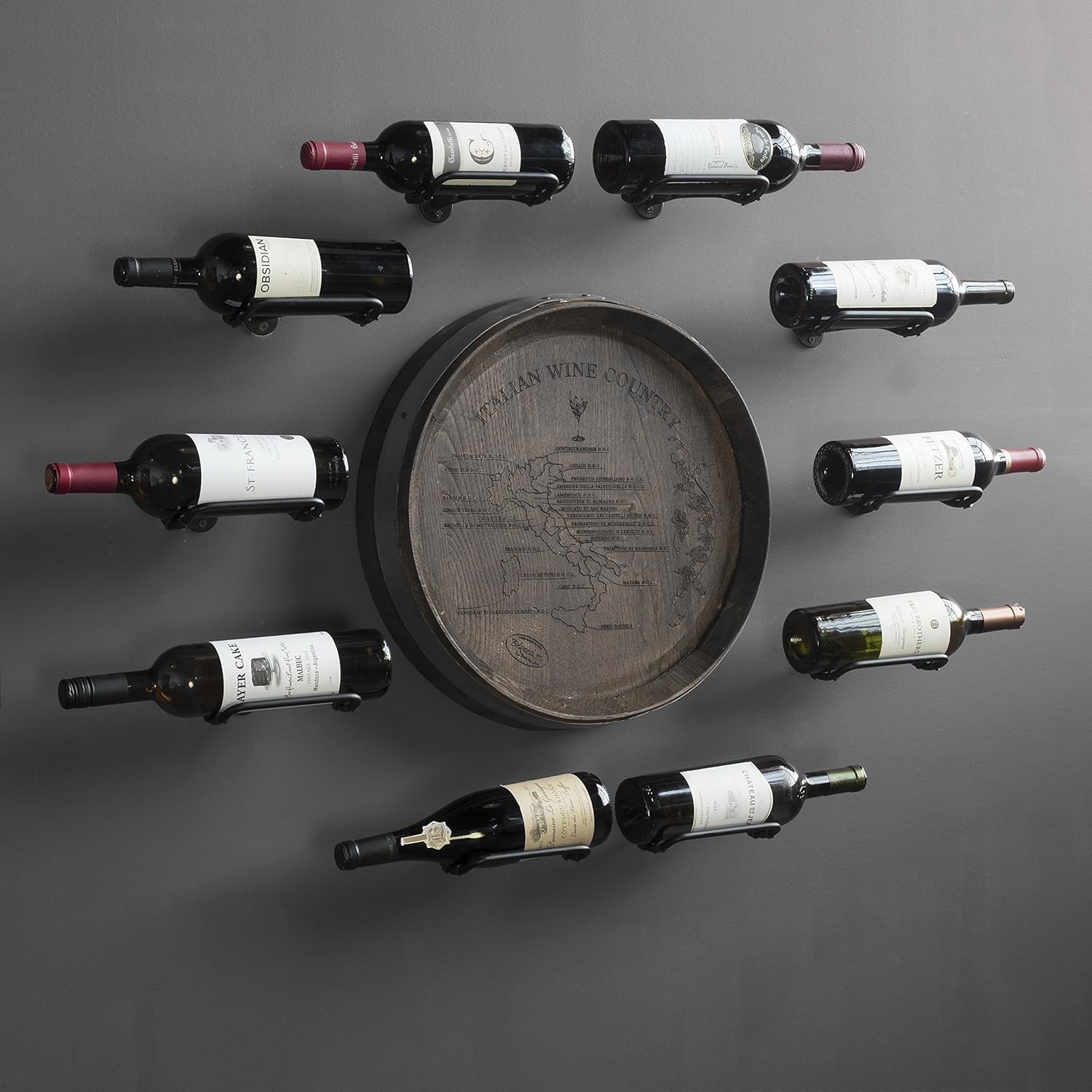 Wall Mount Iron Wine Bottle Ho - مراجعة Wine Rack Wall Mount وسعره
