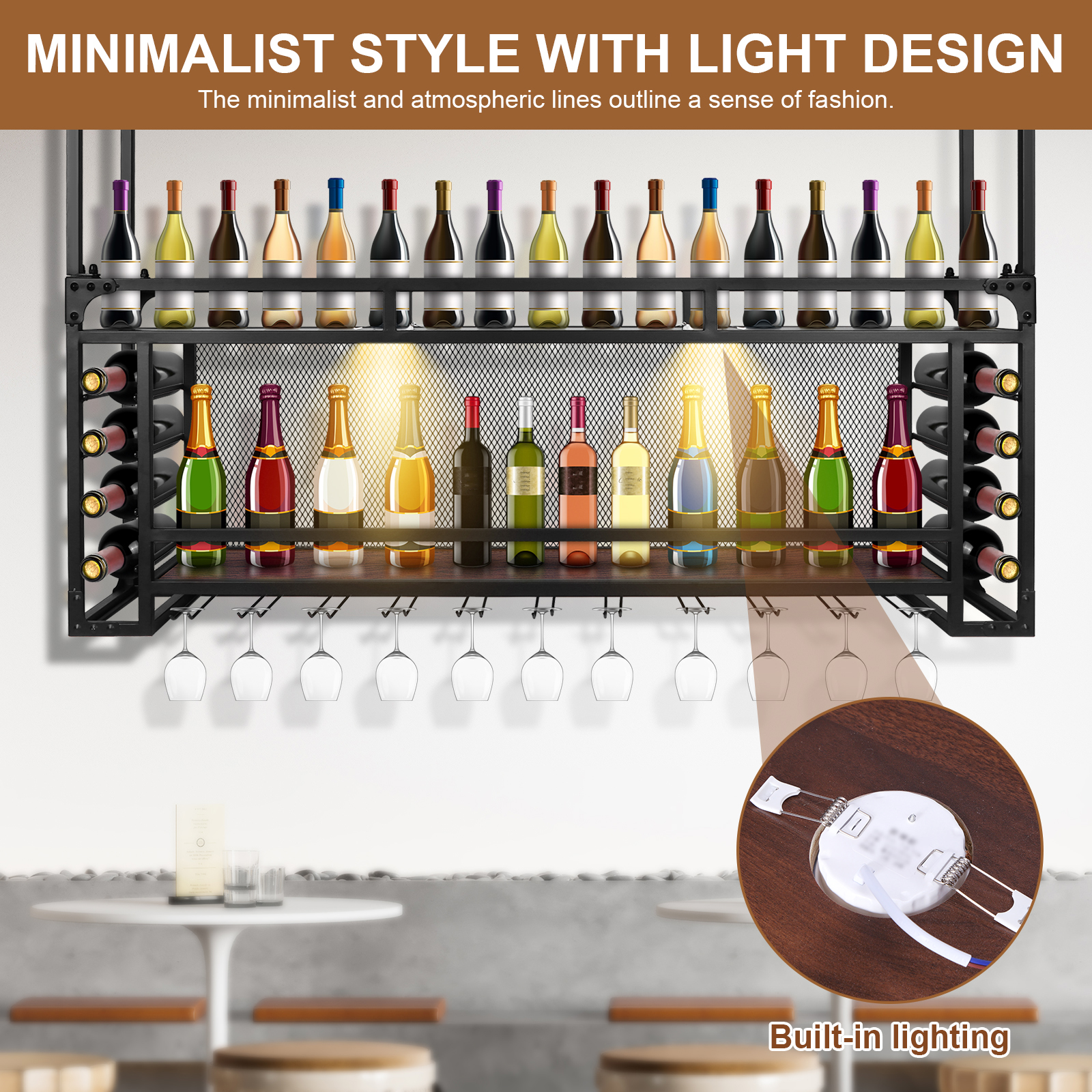 Wall Mounted 2 Tier Wine Rack  - مراجعة Wine Rack Wall Mount وسعره
