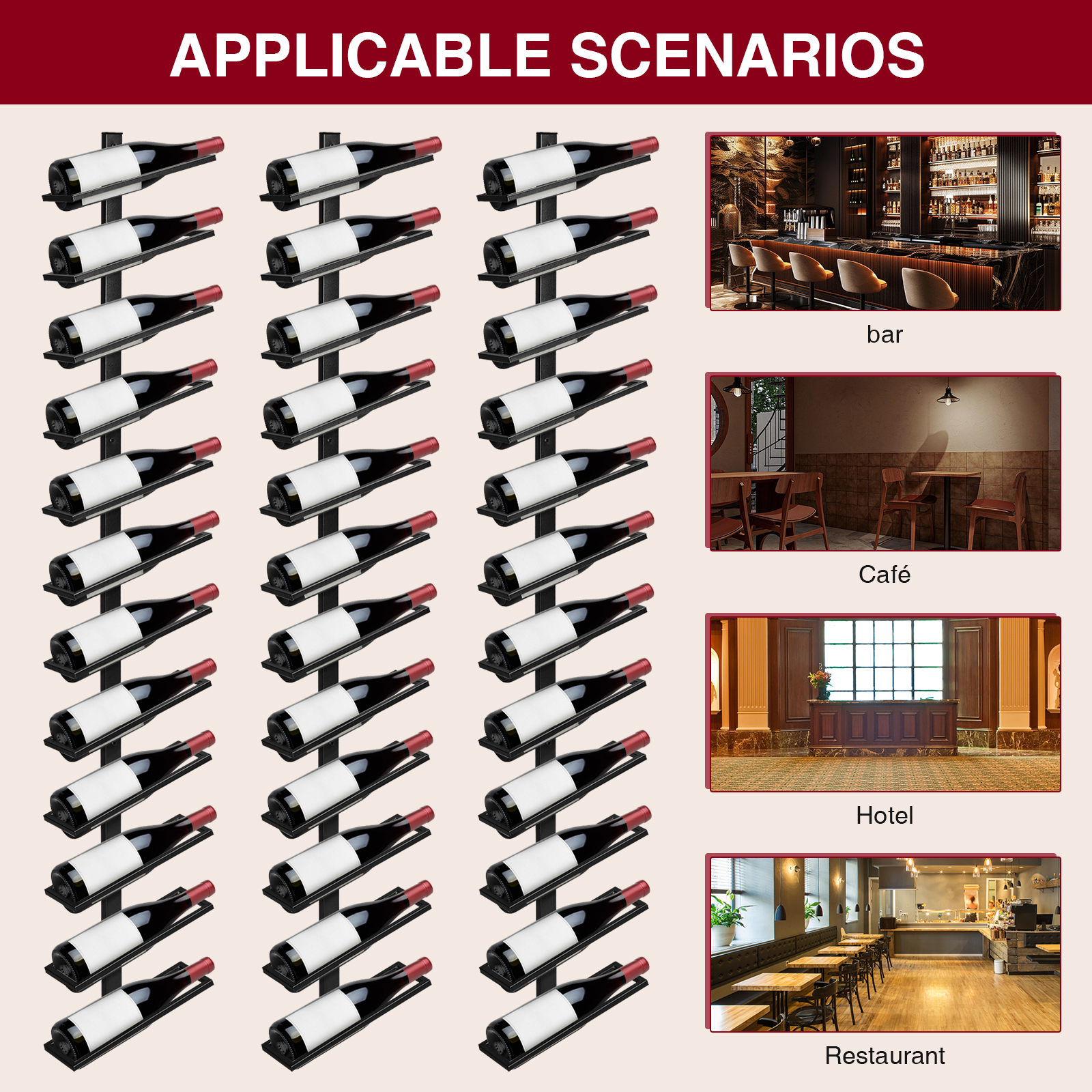 5 Pack Wine Bottle Display Hol - مراجعة Wine Rack Wall Mount وسعره