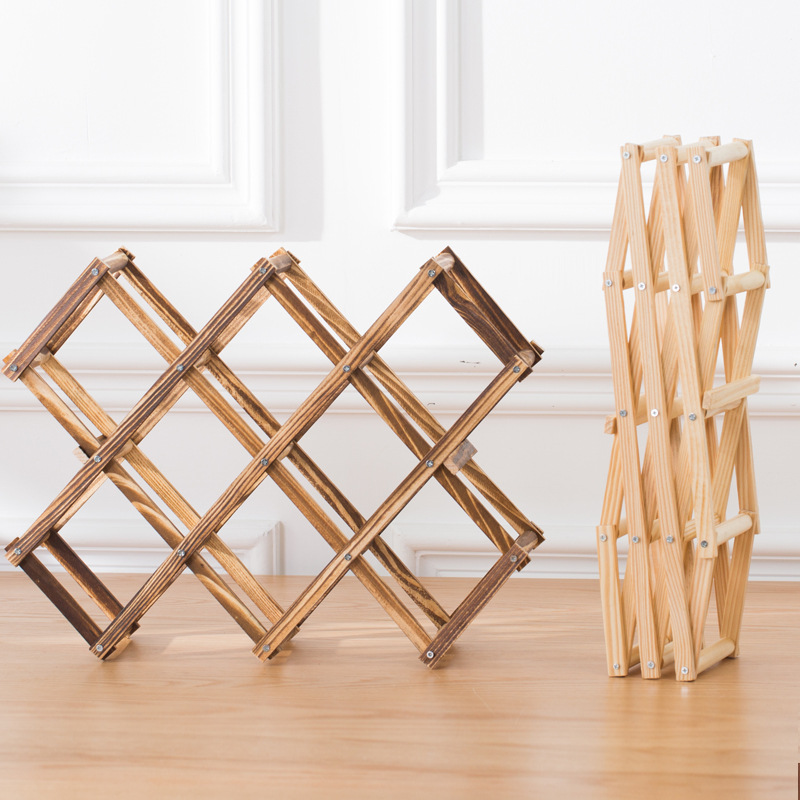 Wooden Double-layer Red Wine D - مراجعة Wine Rack Wall Mount وسعره