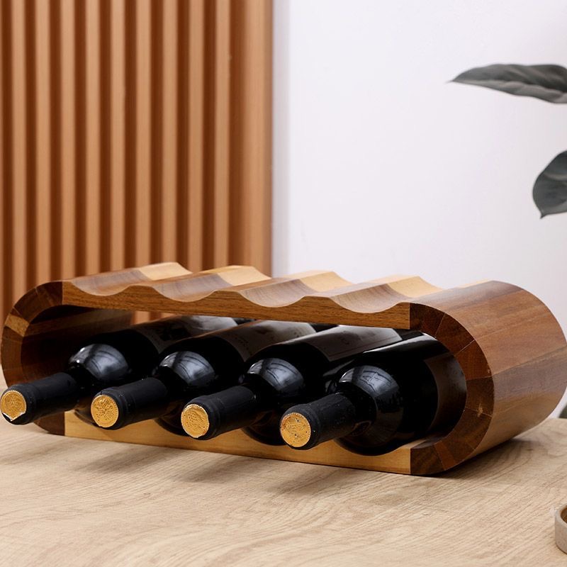 Wooden Double-layer Red Wine D - مراجعة Wine Rack Wall Mount وسعره