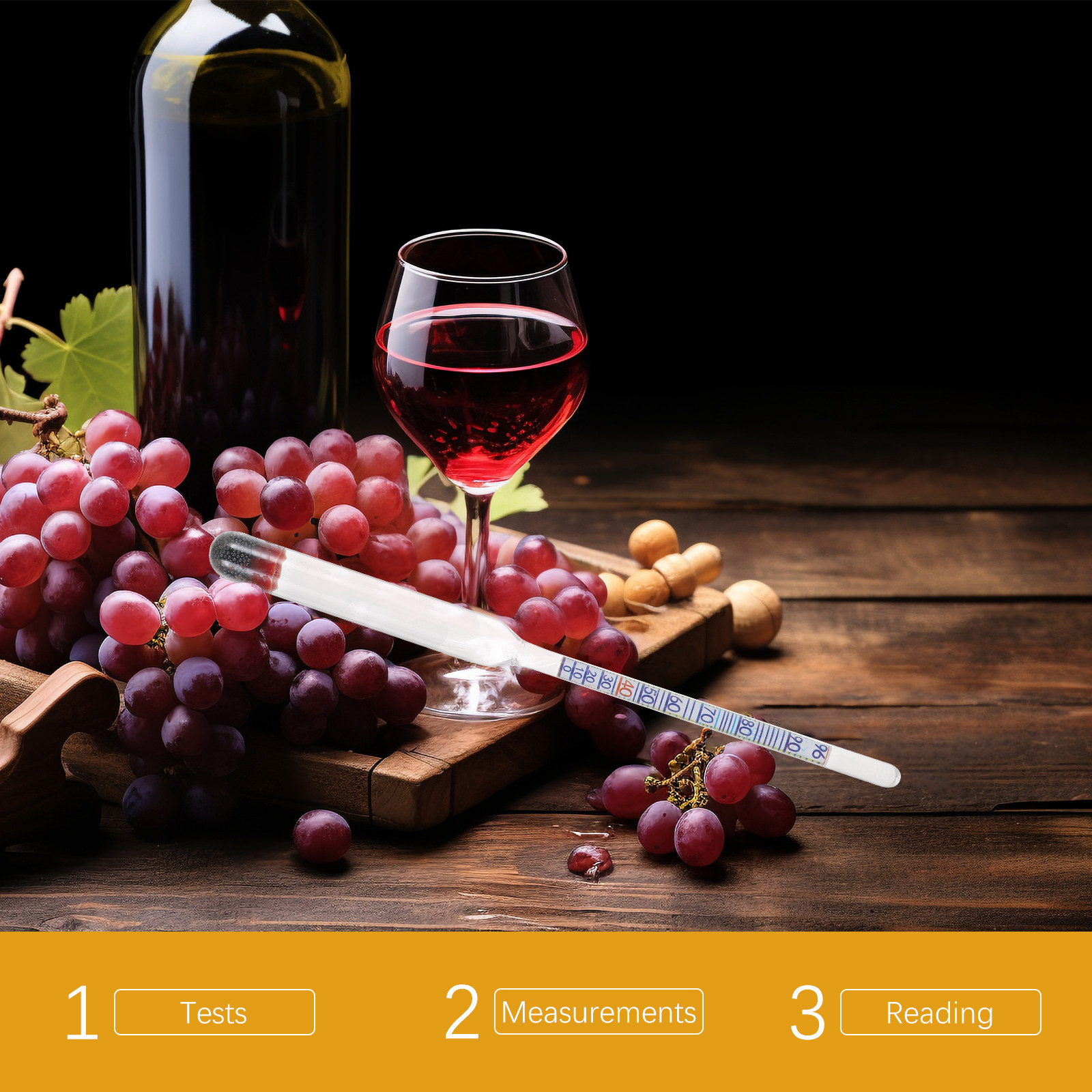 5Pcs Professional Glass Alcoho - مراجعة Wine Beer Percentage وسعره