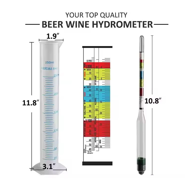 Hydrometer Tester & 250ml Meas - مراجعة Wine Beer And Mead وسعره