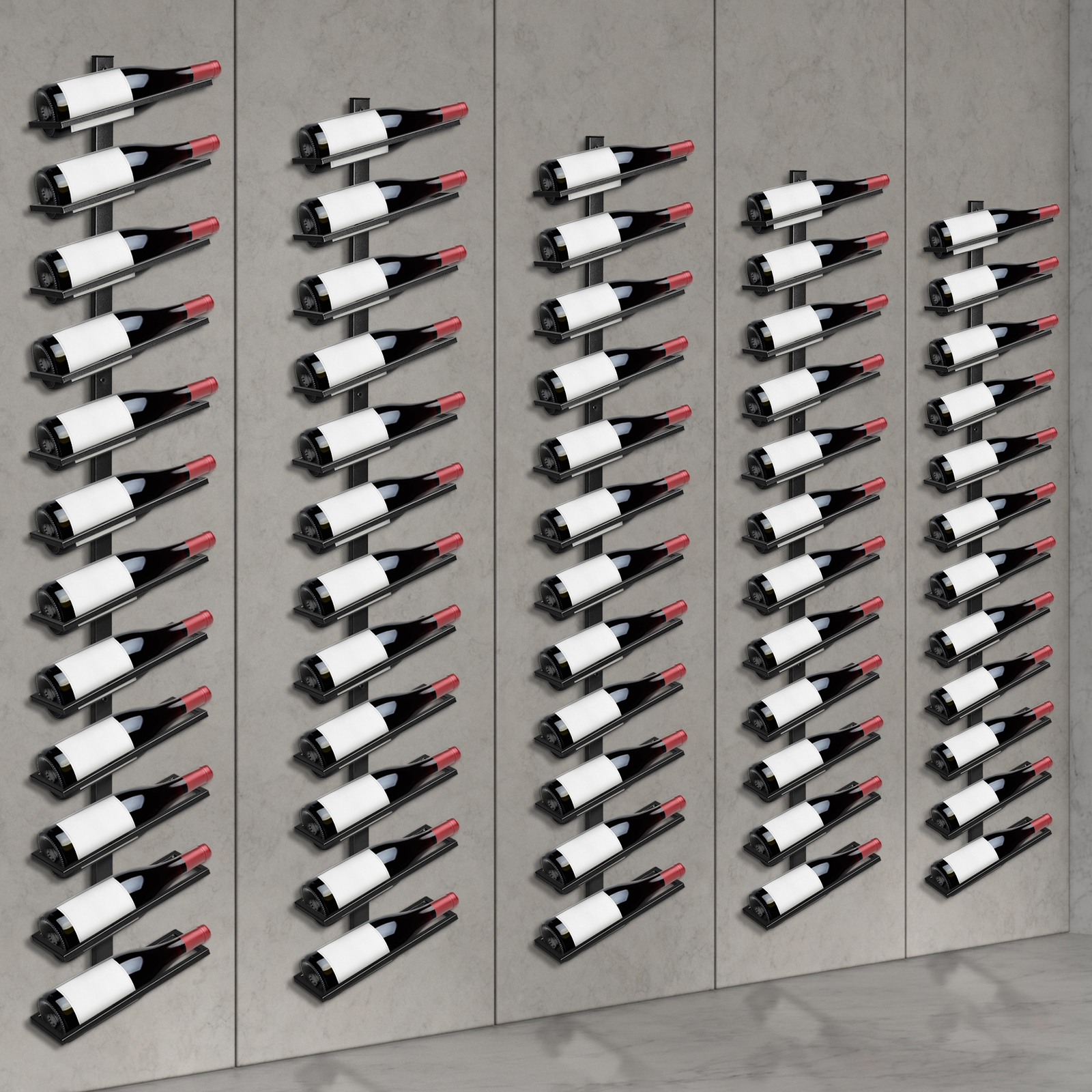 5 Pack Wall Hanging Bottle Hol - مراجعة Wine Rack Wall Mount وسعره