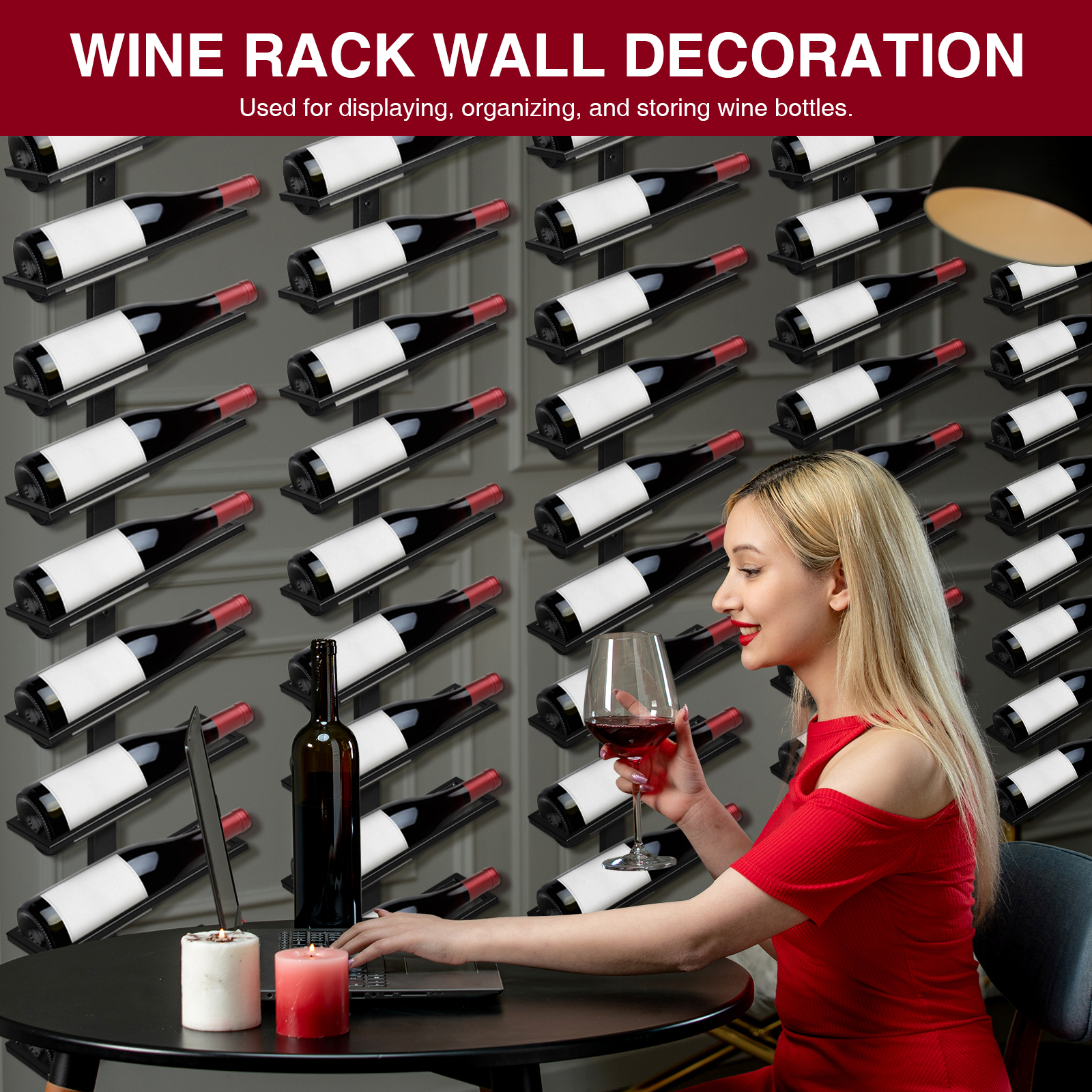 5 Pack Wall Hanging Bottle Hol - مراجعة Wine Rack Wall Mount وسعره