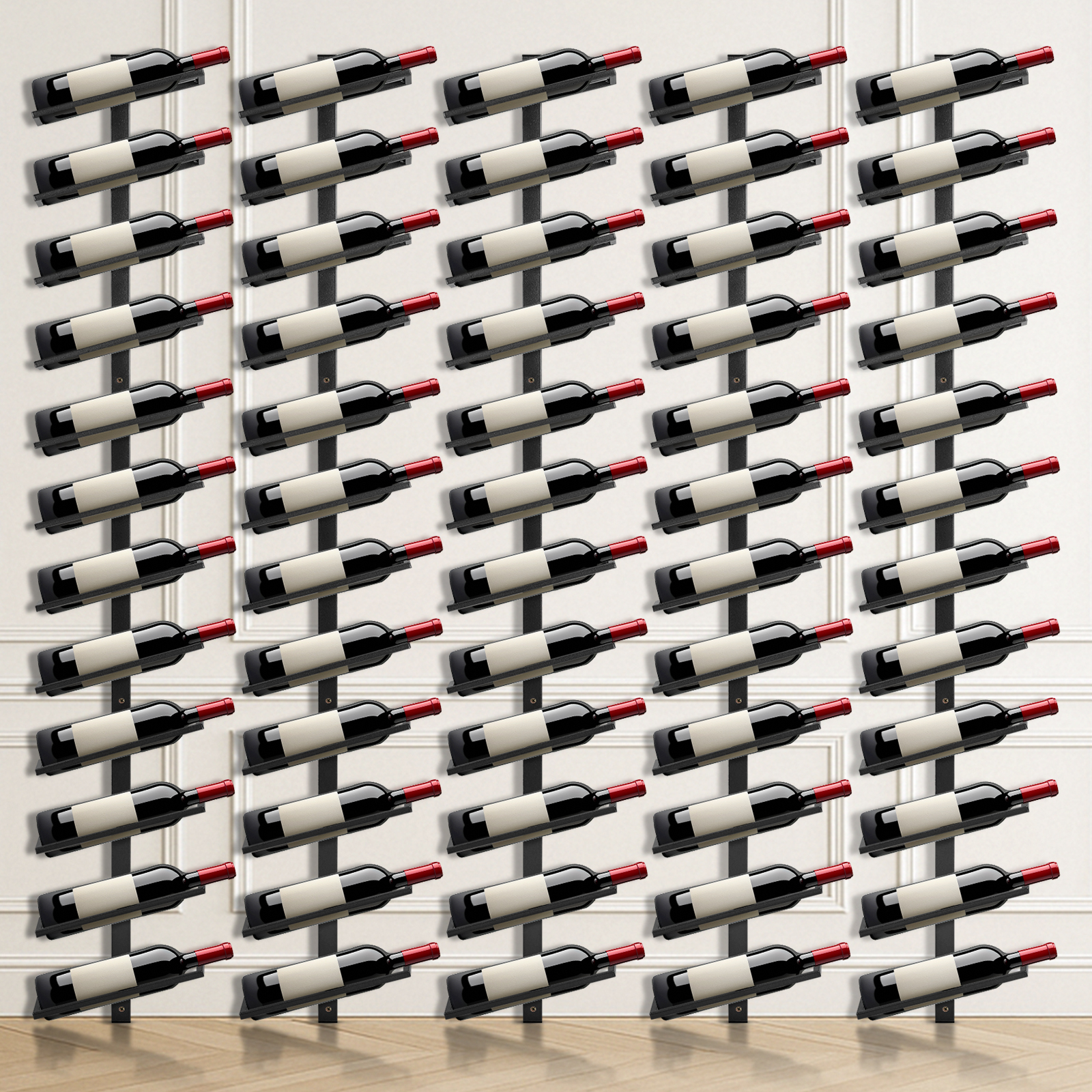 5 Pack Wall Hanging Bottle Hol - مراجعة Wine Rack Wall Mount وسعره