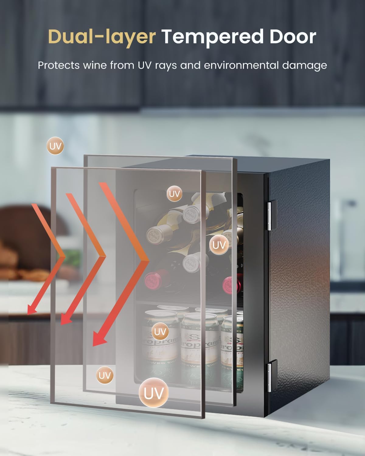 24 Can Mini Fridge with Digita - مراجعة Wine Beer Images وسعره