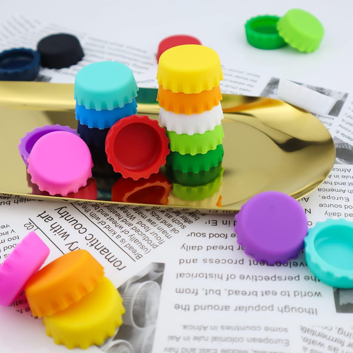 24 PCS Silicone Rubber Bottle  - مراجعة Wine Beer Images وسعره