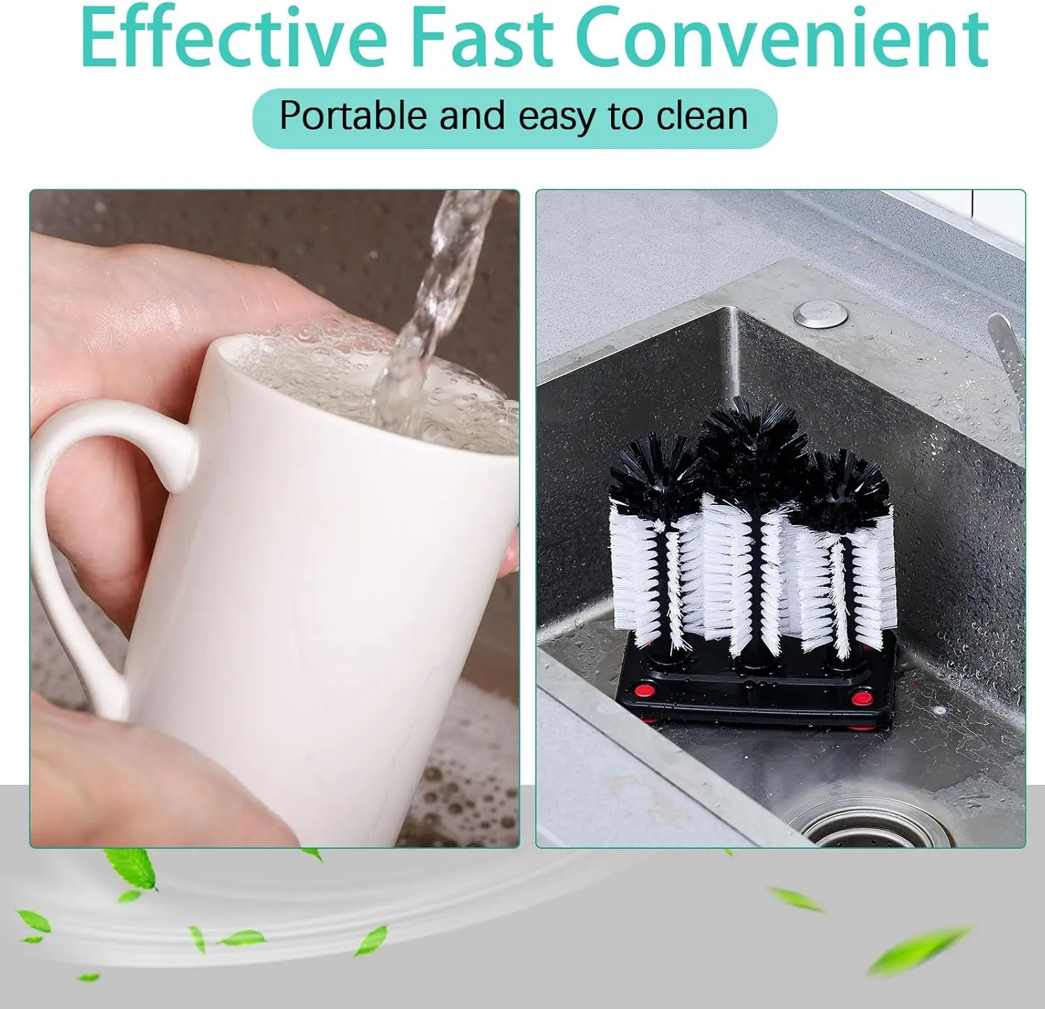 3-Head Cup Washer Brush with S - مراجعة Wine Beer Images وسعره
