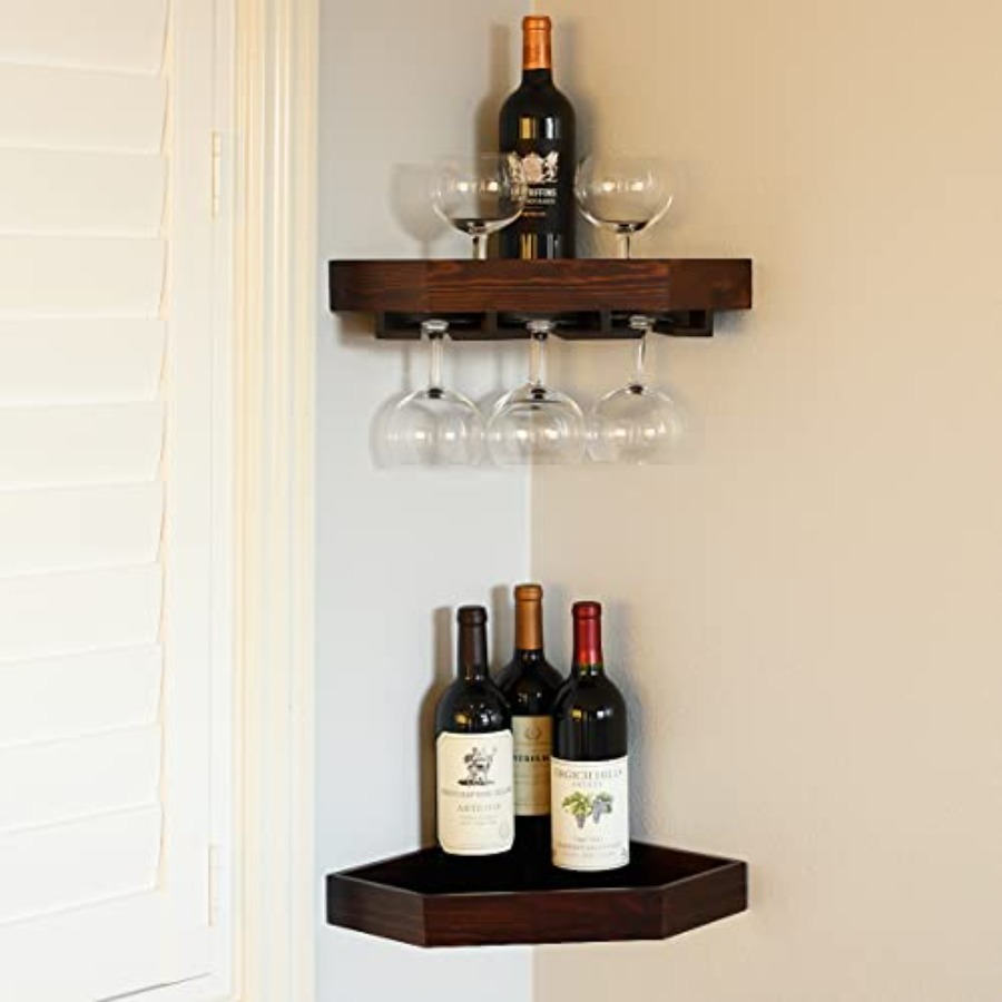 Wall Mounted Corner Wine Rack  - مراجعة Wine Rack Wall Mount وسعره