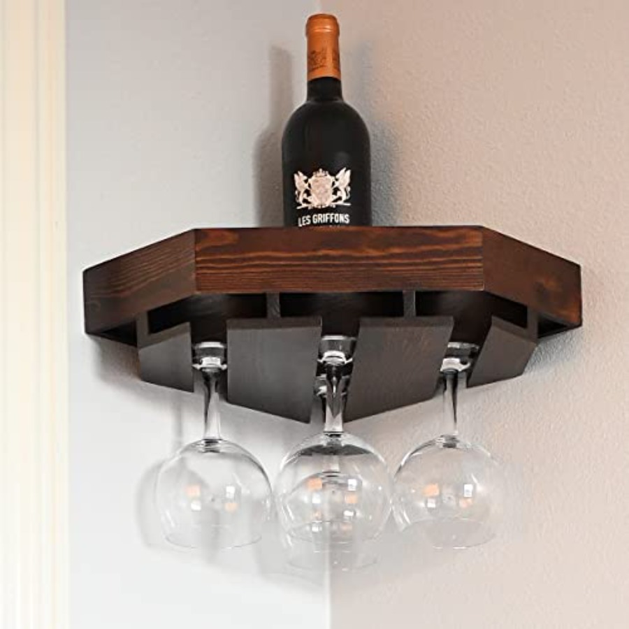 Wall Mounted Corner Wine Rack  - مراجعة Wine Rack Wall Mount وسعره