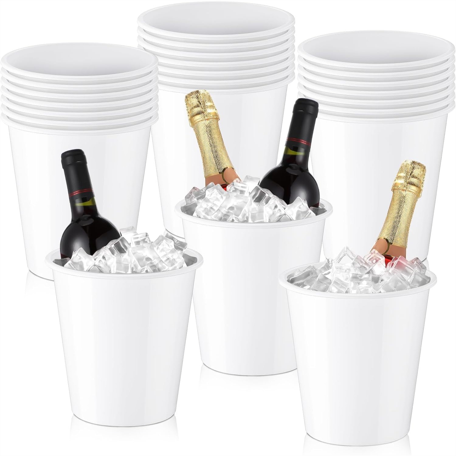 24 Plastic Ice Buckets for Par - مراجعة Wine Beer Images وسعره