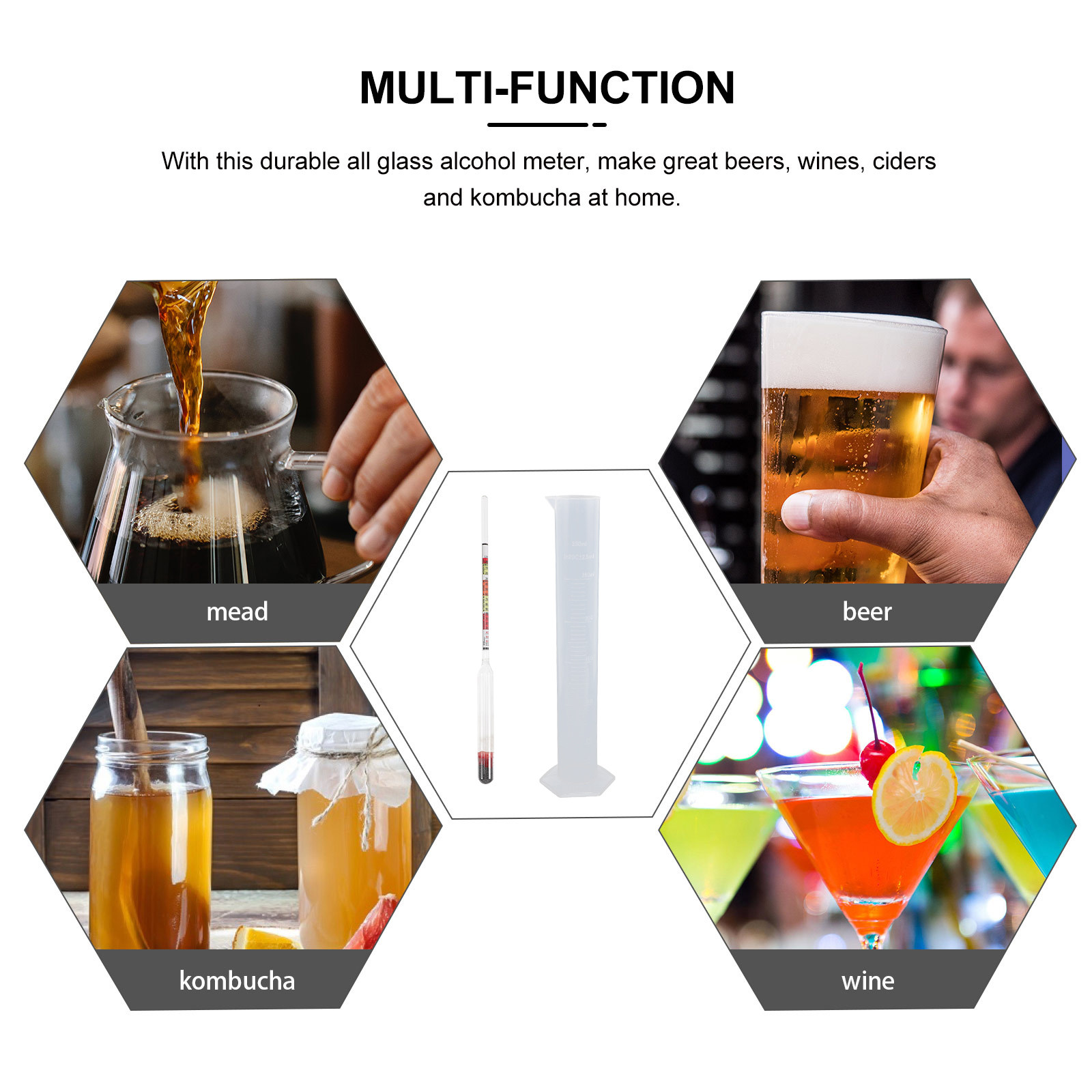 1Set Hydrometer Kit Multi Func - مراجعة Wine Beer And Mead وسعره