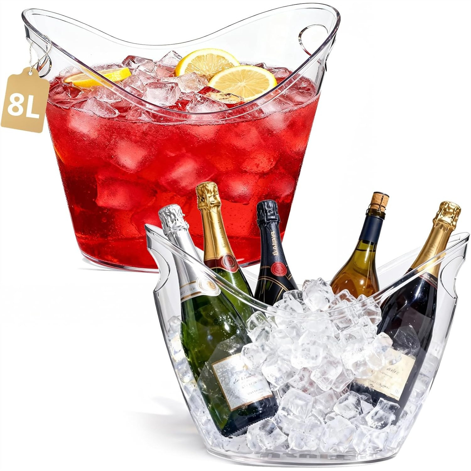 8L Clear Acrylic Ice Bucket fo - مراجعة Wine Beer Images وسعره