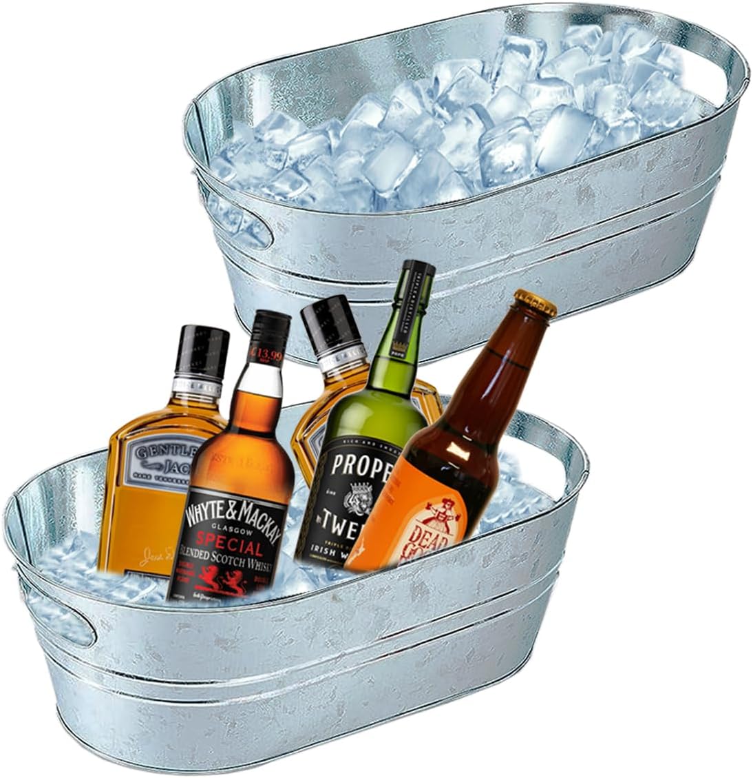 2 Pack Large Galvanized Ice Bu - مراجعة Wine Beer Images وسعره