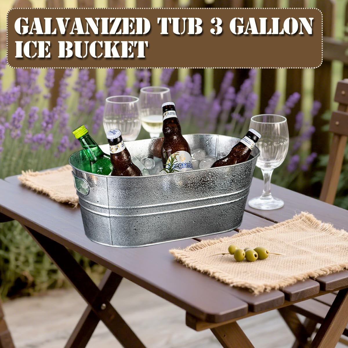2 Pack Large Galvanized Ice Bu - مراجعة Wine Beer Images وسعره