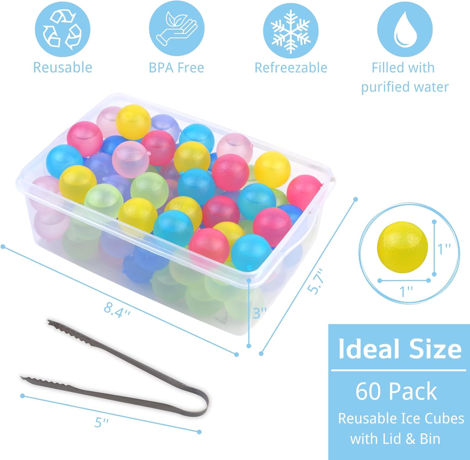 60 Pack Reusable Ice Cubes Rou - مراجعة Wine Beer Images وسعره