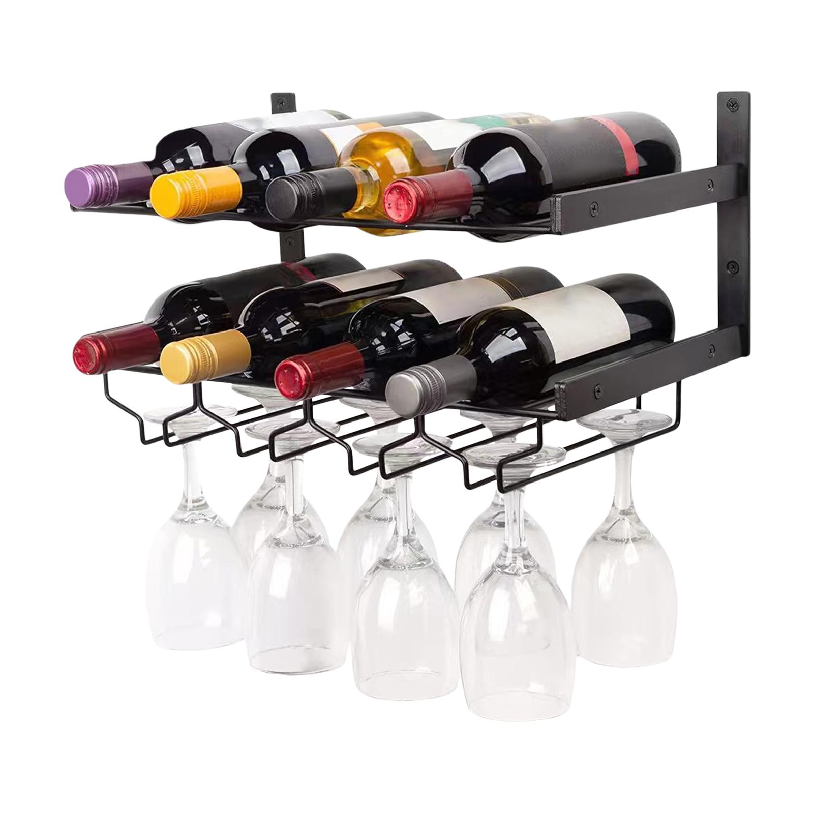 Wall Mounted Wine Rack Double- - مراجعة Wine Rack Wall Mount وسعره